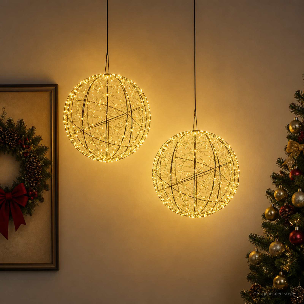Božićni vrh svjetla 2 kom. 1000 LED lampica Topla bijela