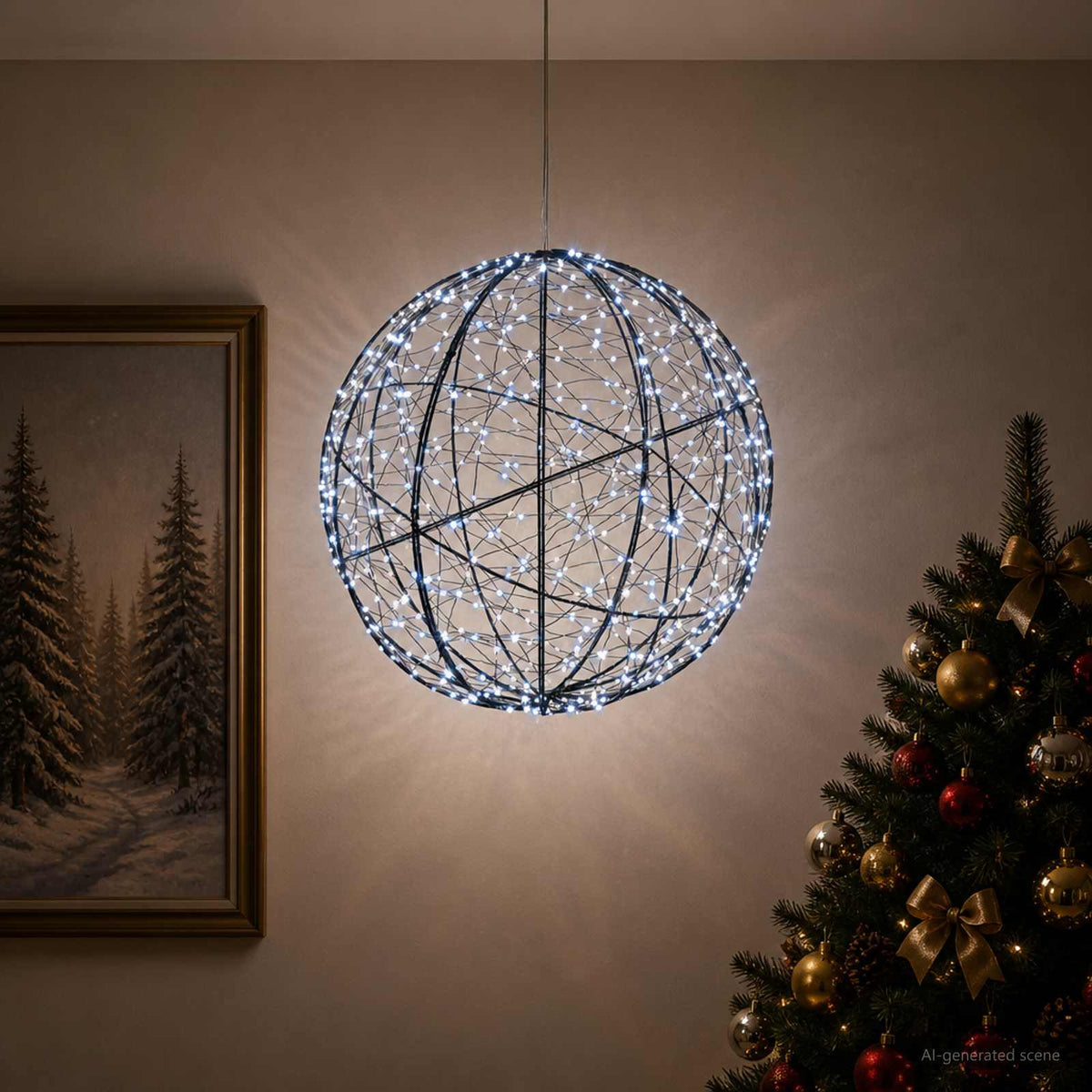 Božićni vrh svjetla 750 LED lampica Hladno bijela Ø 50 x 52 cm