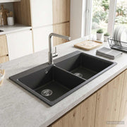 Sudoper s dvostrukom posudom Granite 86 x 51 x 30 cm Grafitna