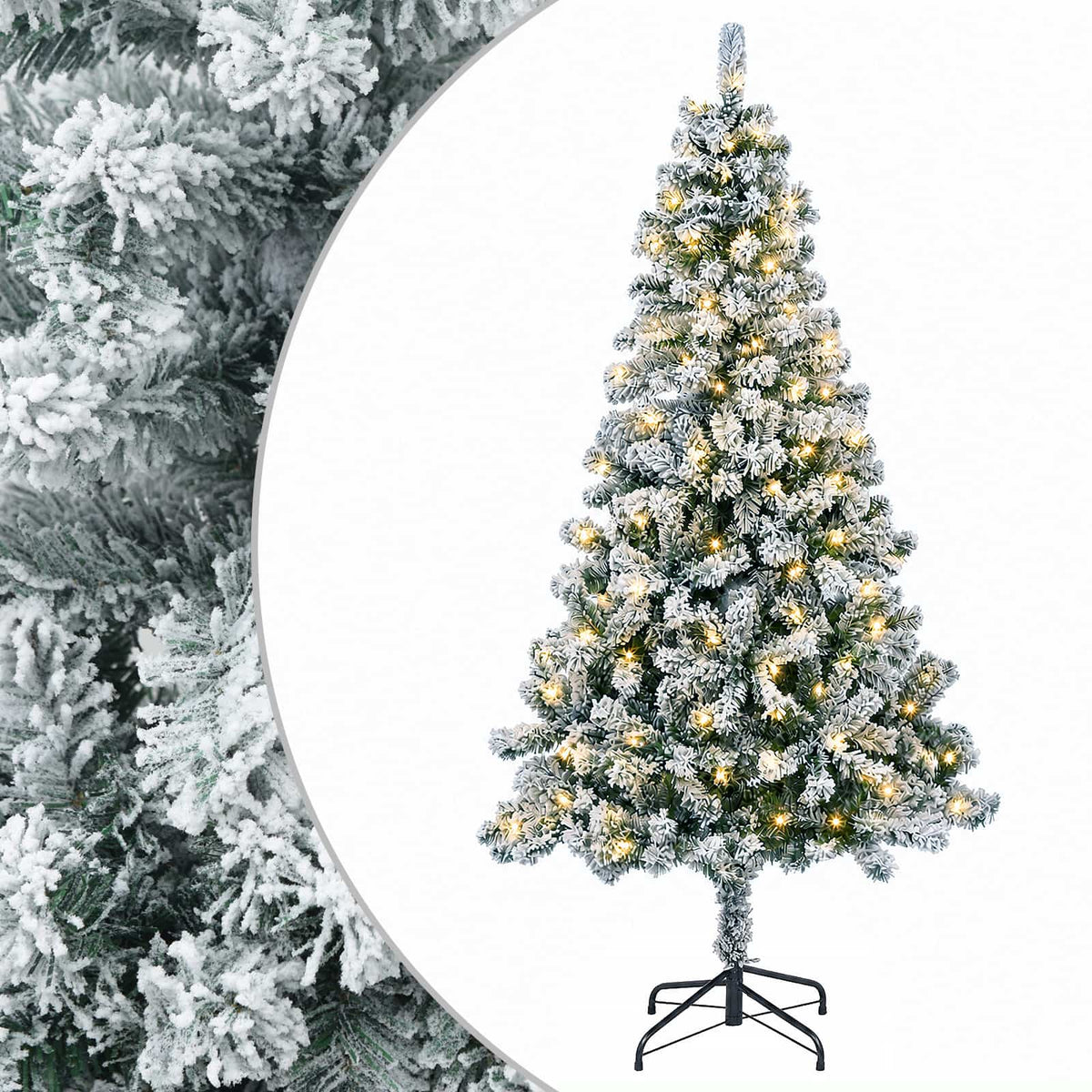 Umjetno božićno drvce s nogom 120 cm 150 LED lampica