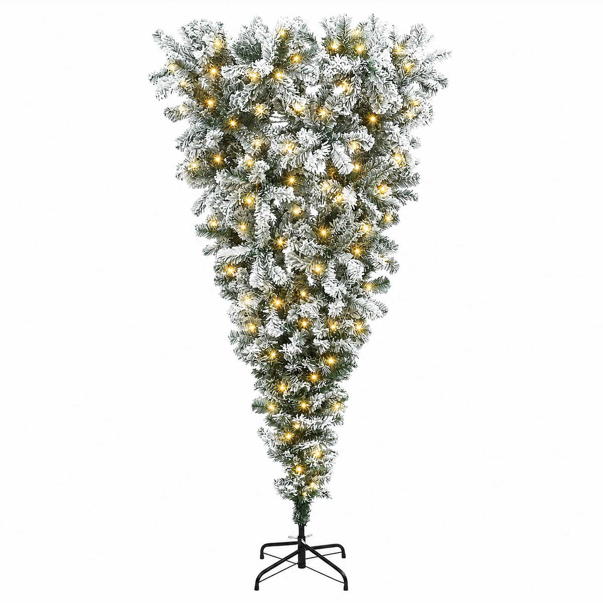 Obrnuto umjetno božićno drvce s granama 150 cm 150 LED lampica