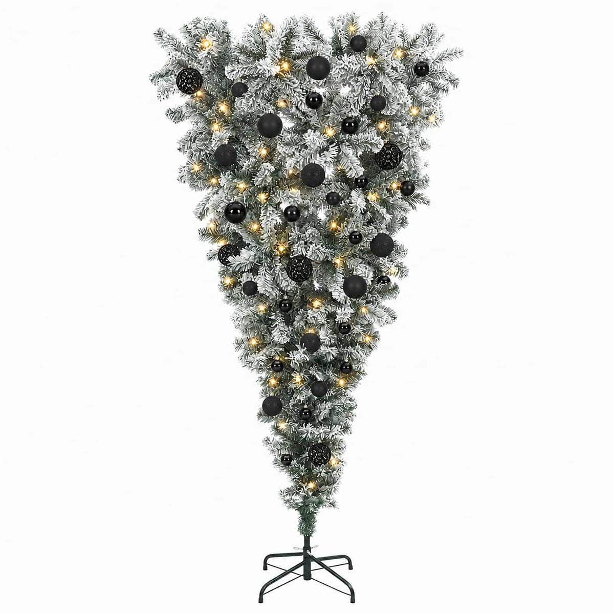 Obrnuto umjetno božićno drvce s granama 150 cm 150 LED lampica