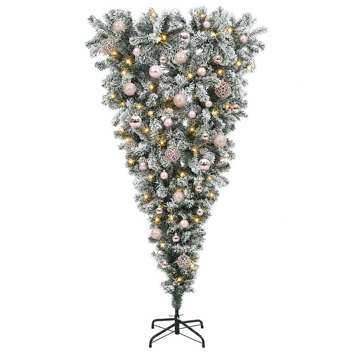 Obrnuto umjetno božićno drvce s granama 150 cm 150 LED lampica