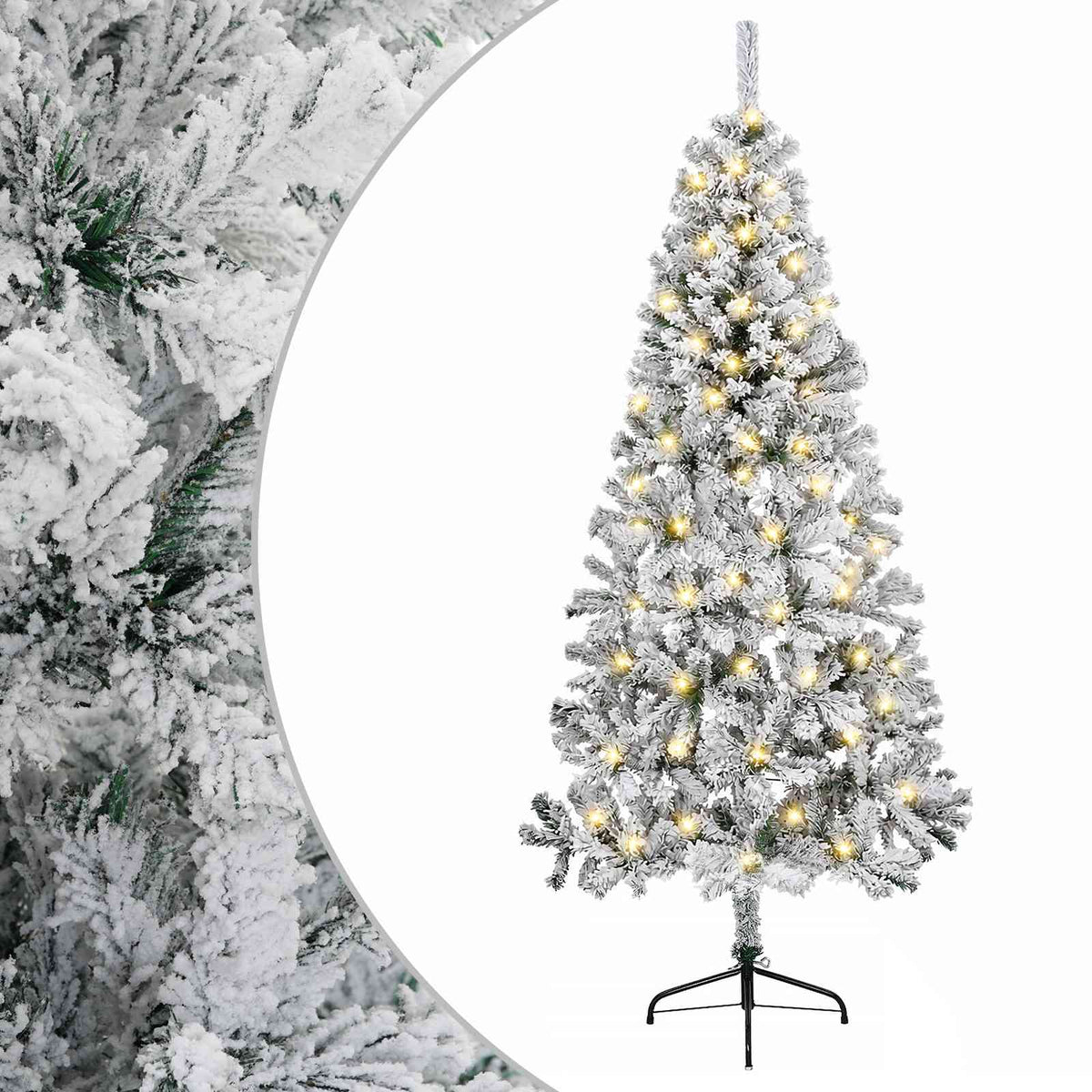 Umjetno božićno drvce s nogom 210 cm 300 LED lampica