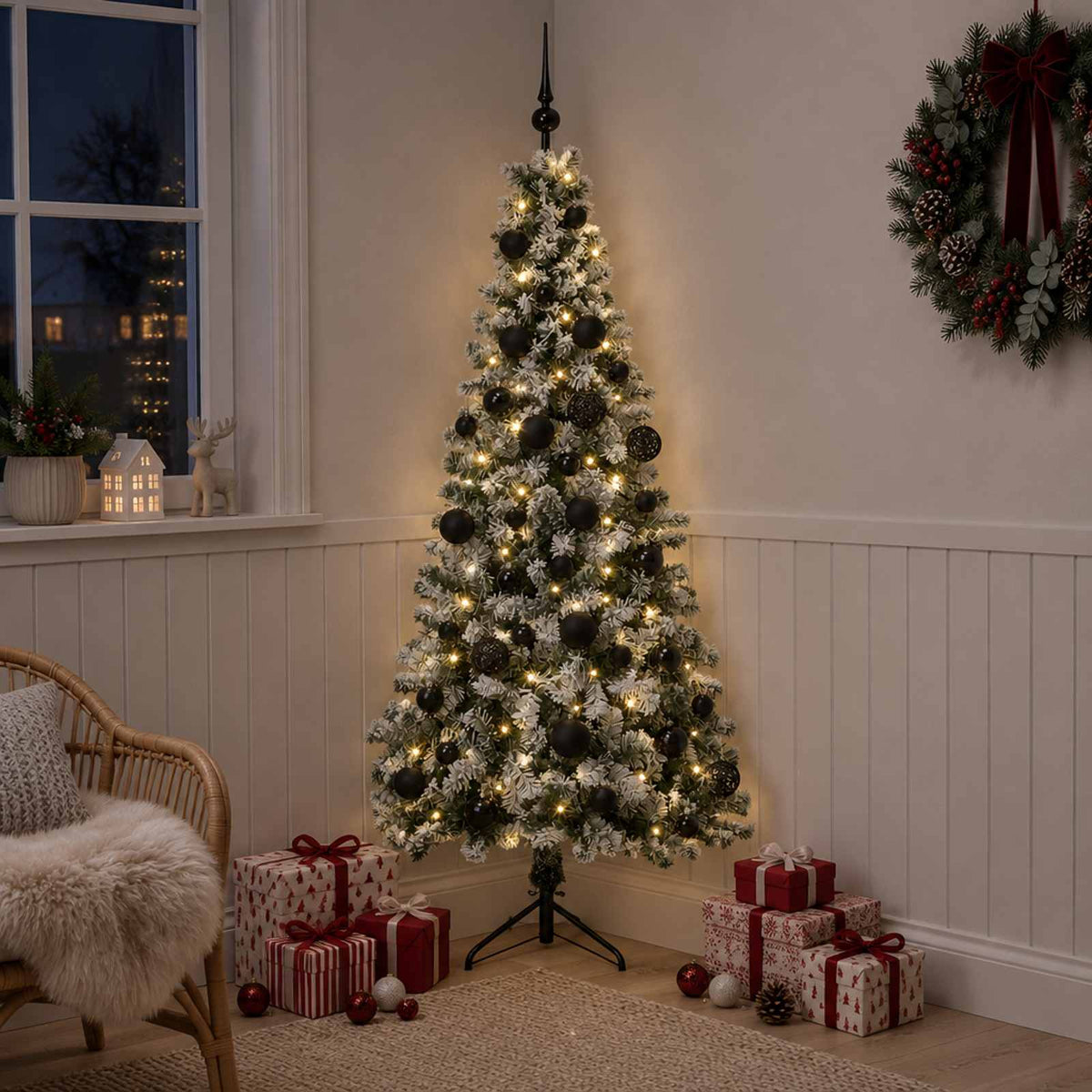 Umjetno božićno drvce s kuglicom 150 cm 150 LED lampica