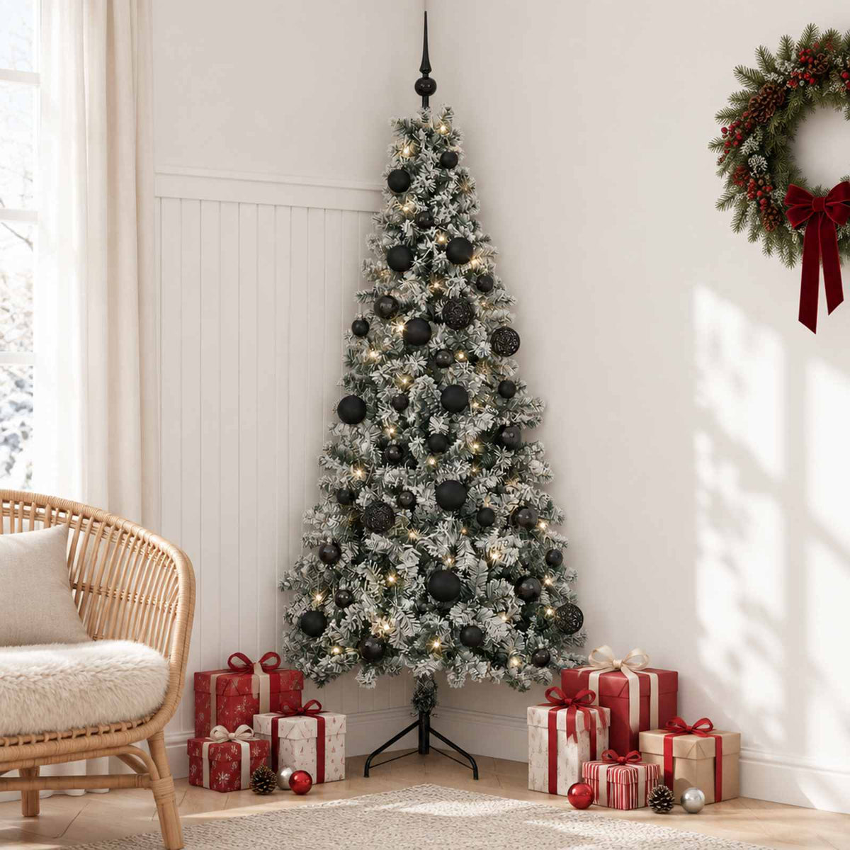 Umjetno božićno drvce s kuglicom 150 cm 150 LED lampica