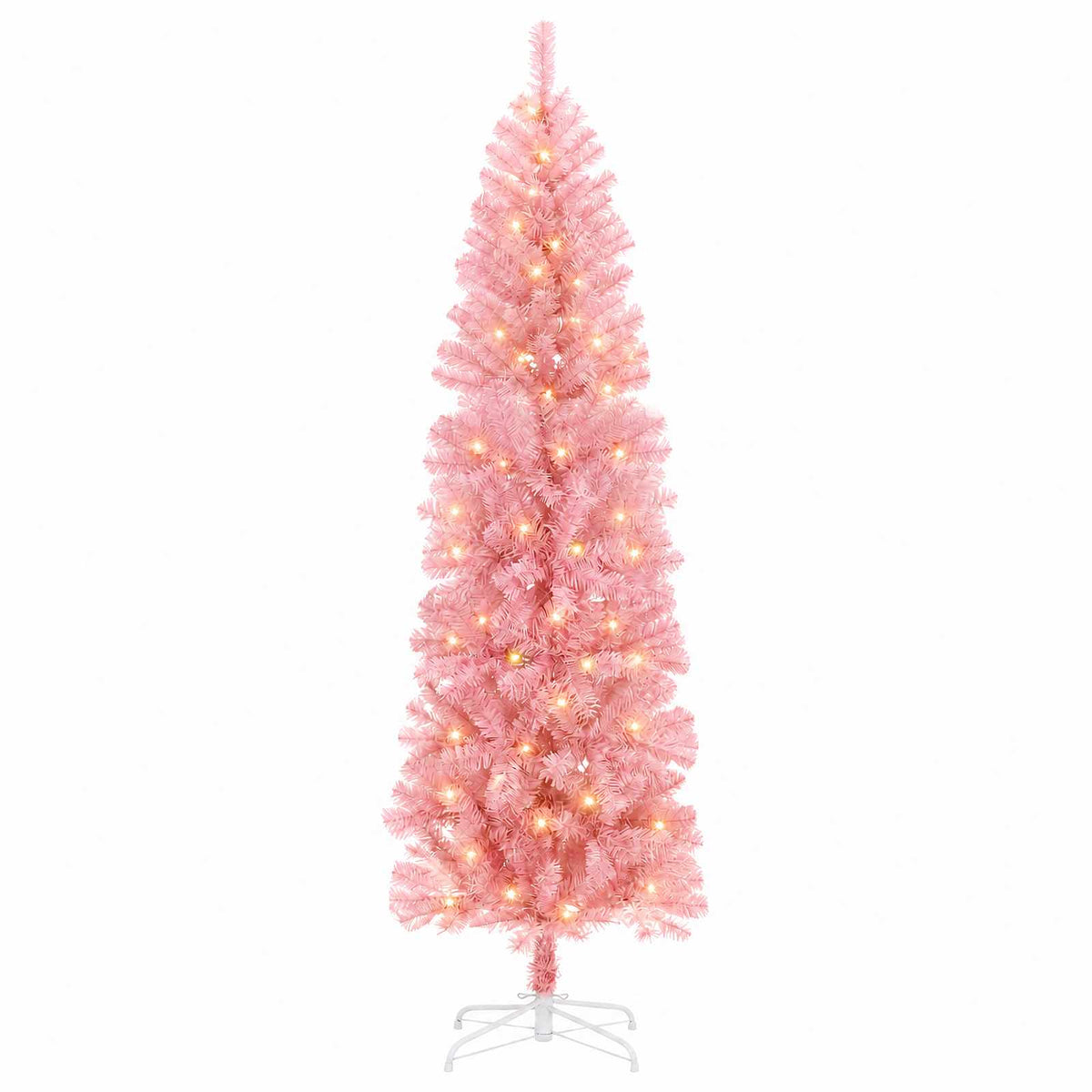 Umjetno vitko božićno drvce 180 cm 300 LED lampica Topla bijela