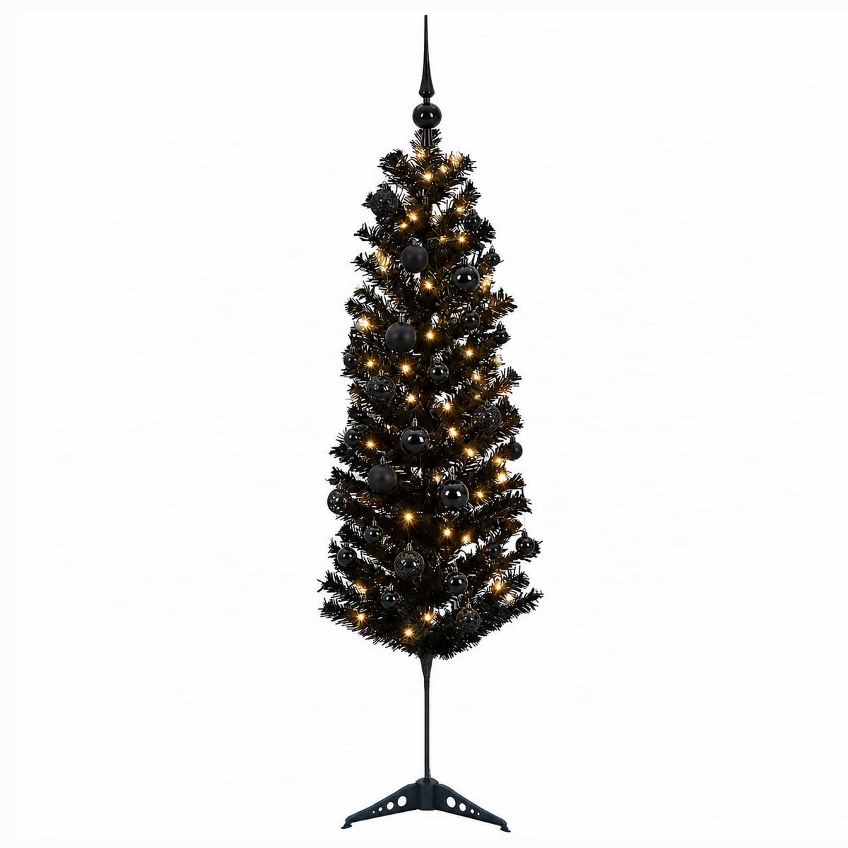 Umjetno usko božićno drvce s kuglicom 150 cm 150 LED lampica