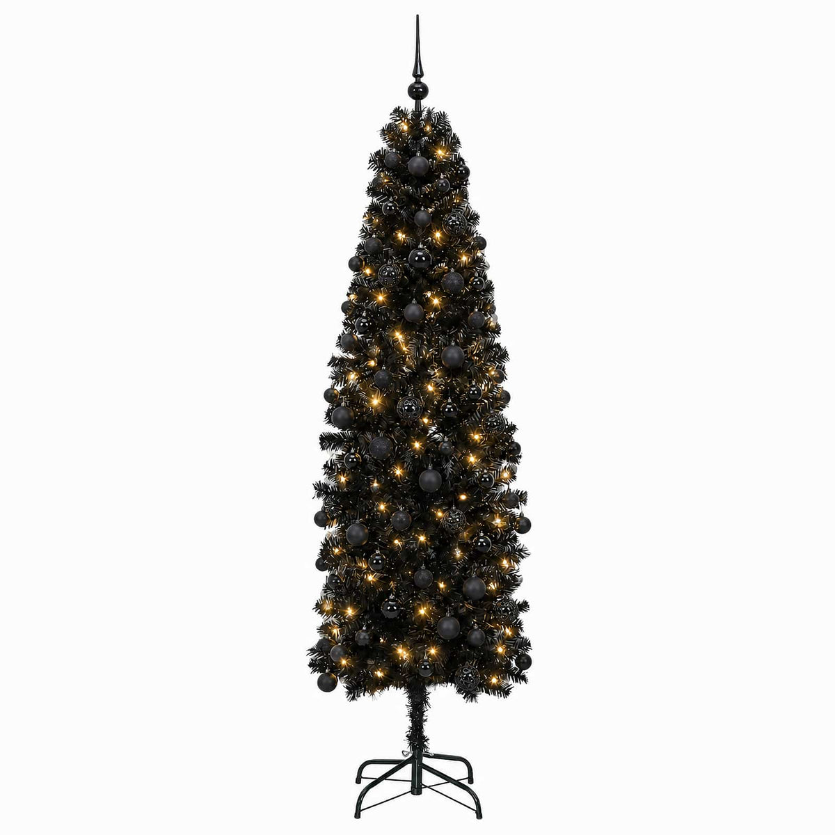 Umjetno usko božićno drvce s kuglicom 180 cm 300 LED lampica
