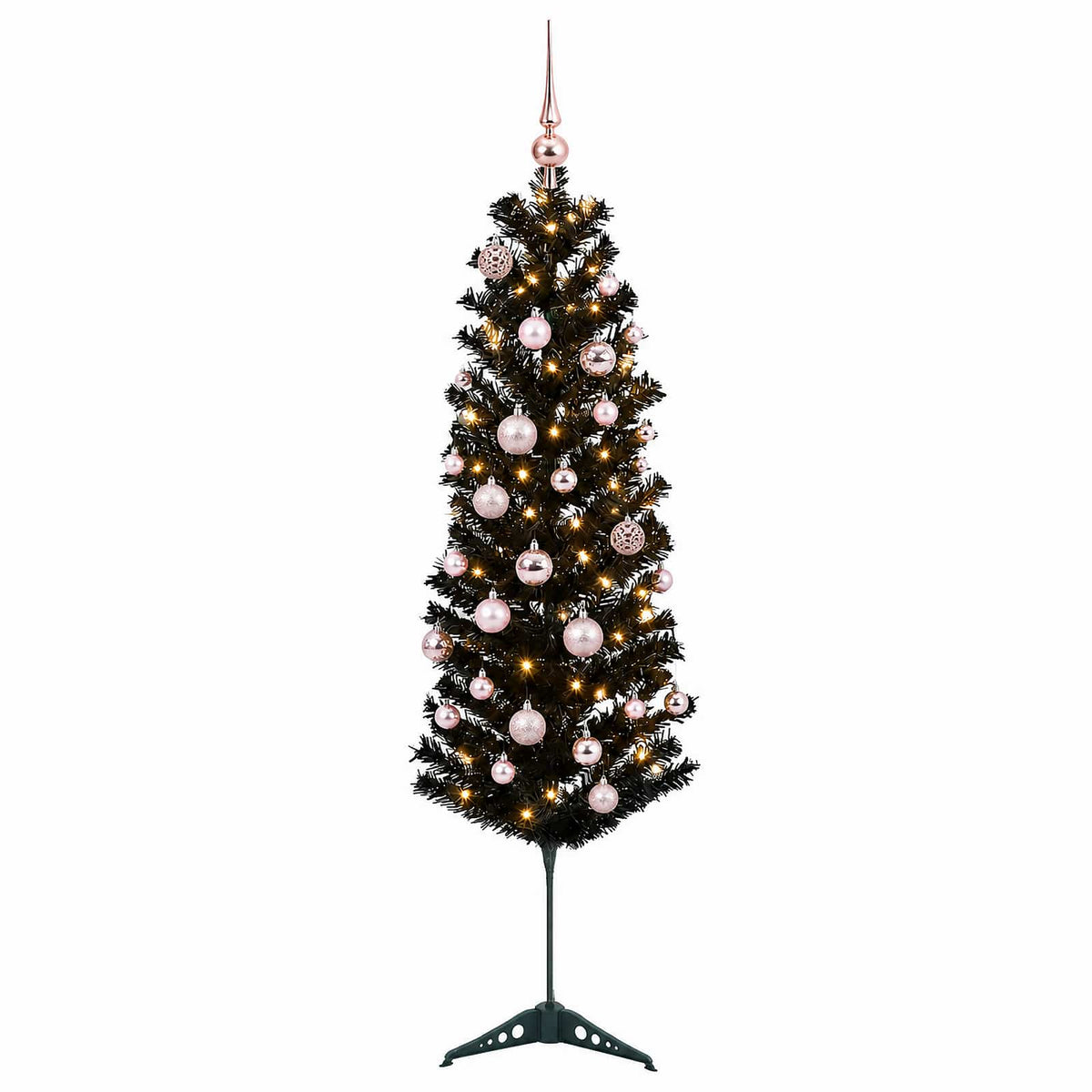 Umjetno usko božićno drvce s kuglicom 150 cm 150 LED lampica