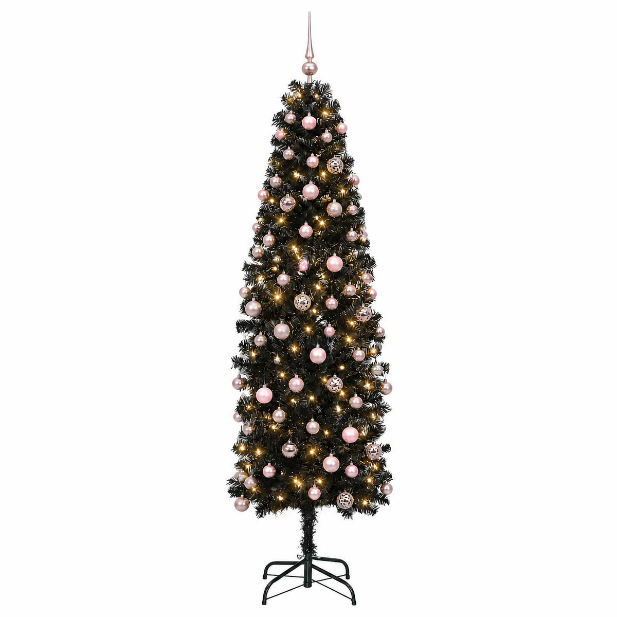 Umjetno usko božićno drvce s kuglicom 180 cm 300 LED lampica