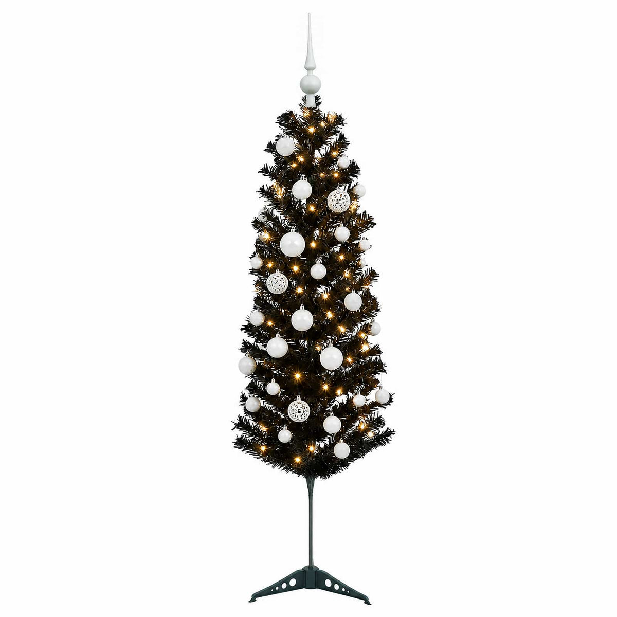 Umjetno usko božićno drvce s kuglicom 150 cm 150 LED lampica