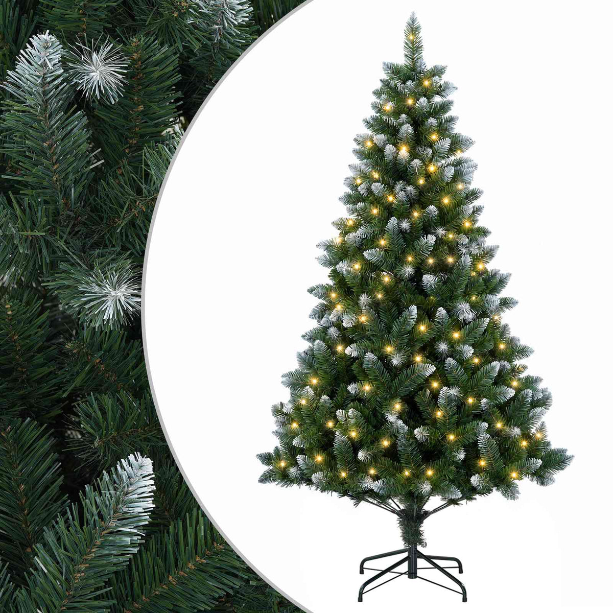 Umjetno božićno drvce 120 cm 150 LED lampica Topla bijela