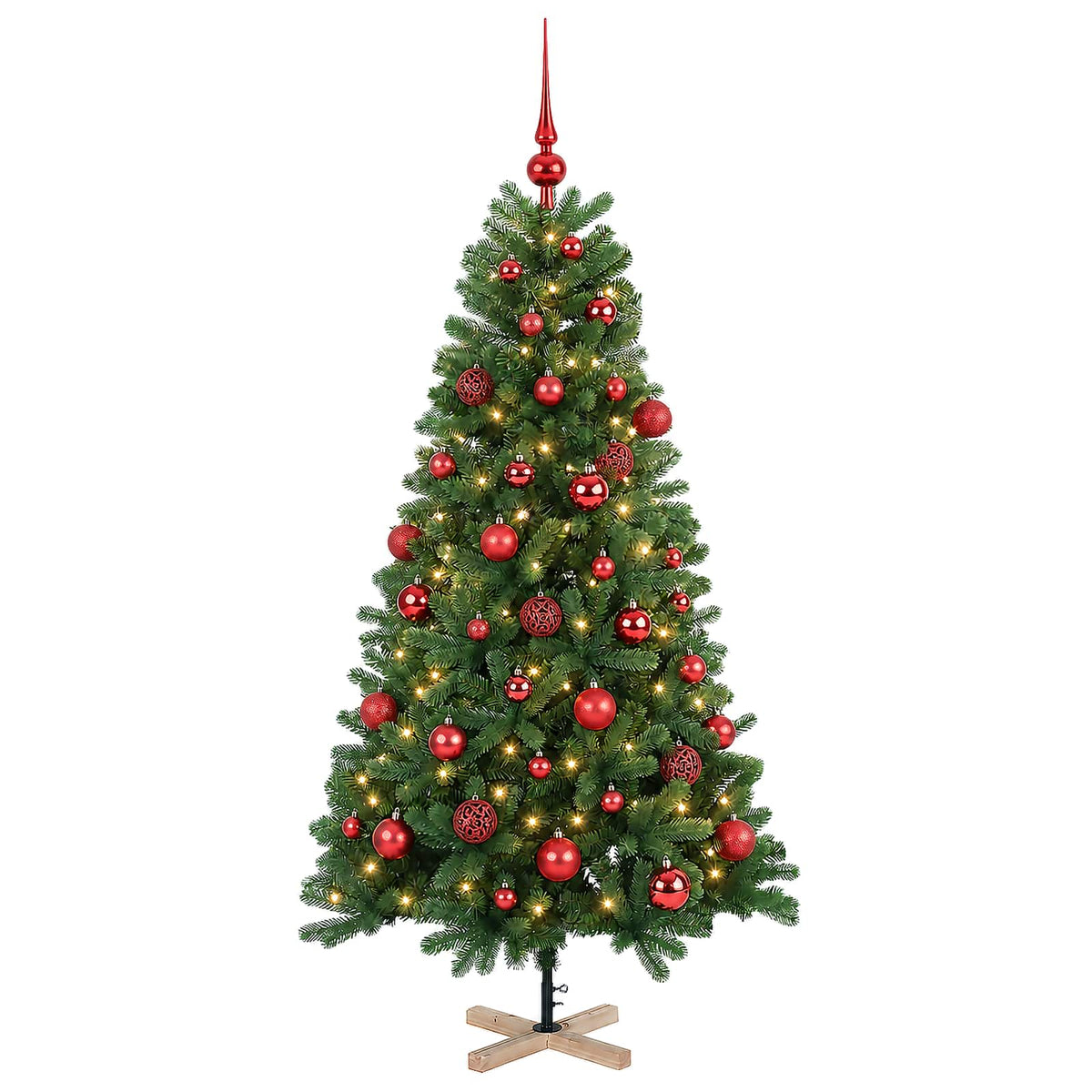 Umjetno božićno drvce s kuglicom 120 cm 150 LED lampica
