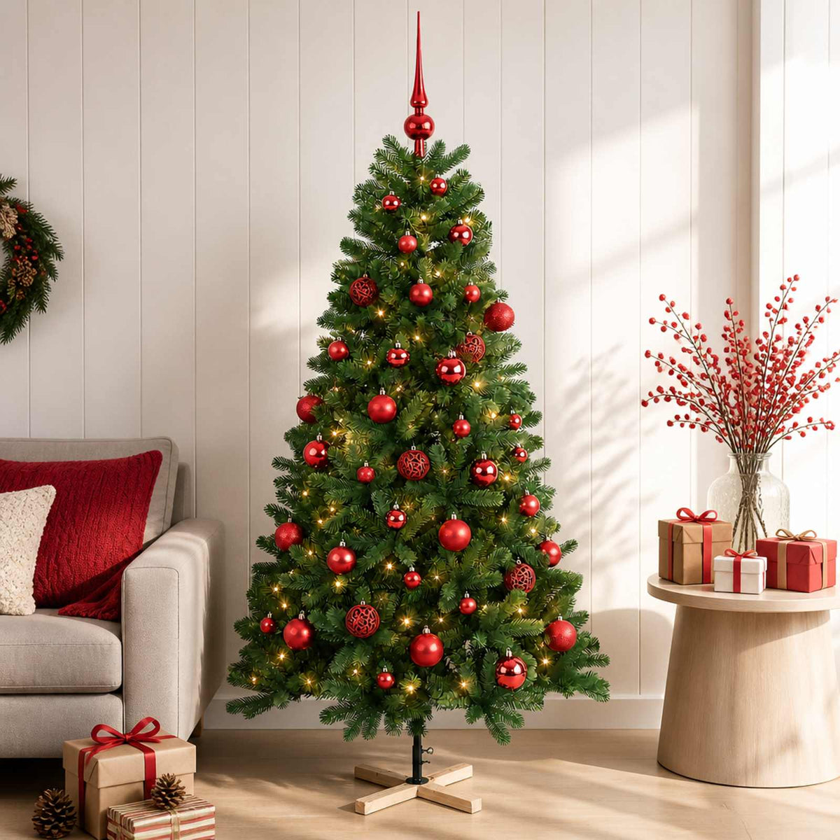 Umjetno božićno drvce s kuglicom 120 cm 150 LED lampica
