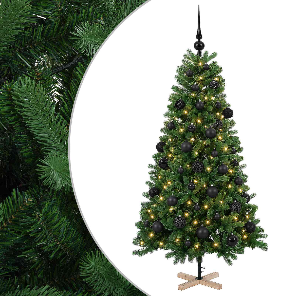 Umjetno božićno drvce s kuglicom 120 cm 150 LED lampica