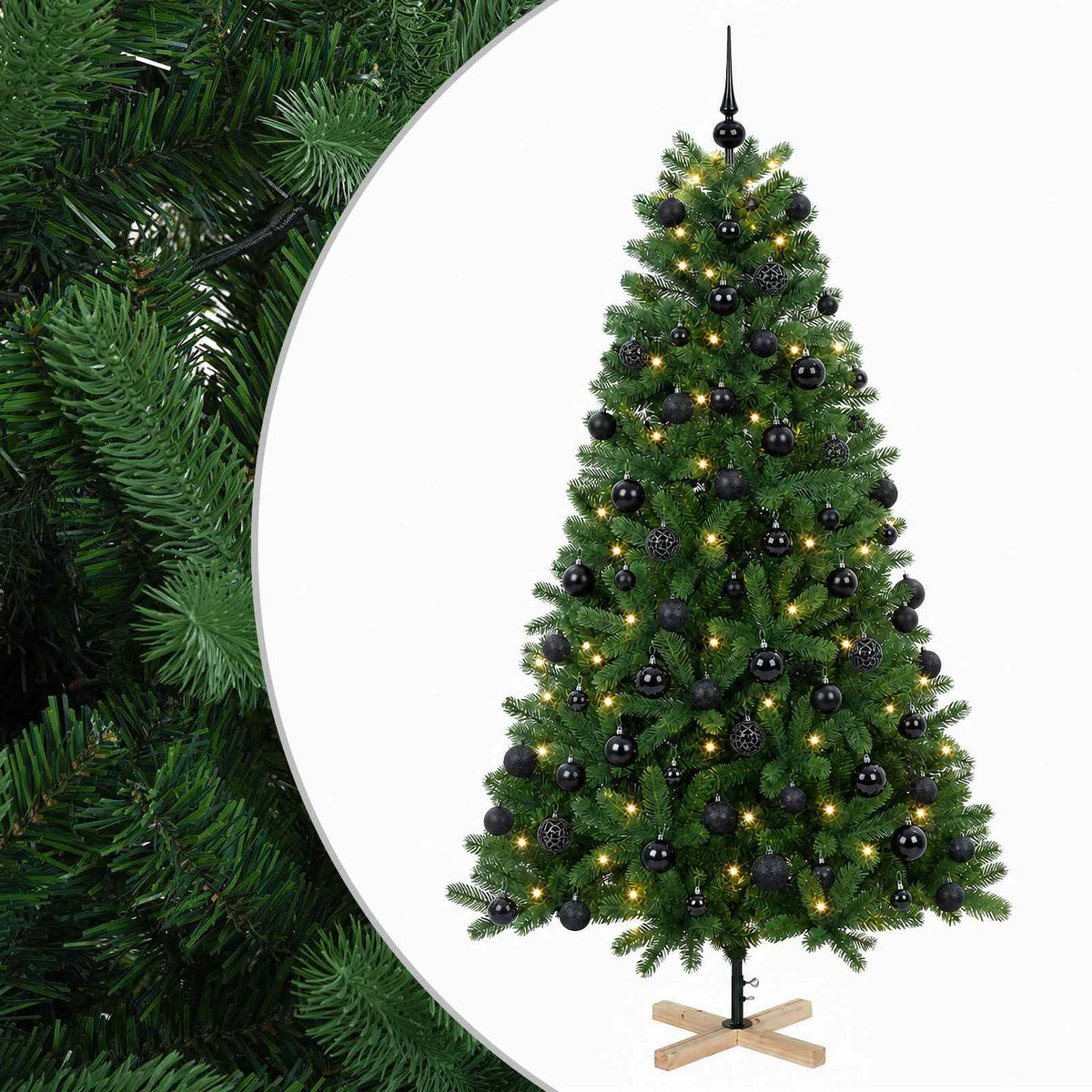 Umjetno božićno drvce s kuglicom 210 cm 300 LED lampica
