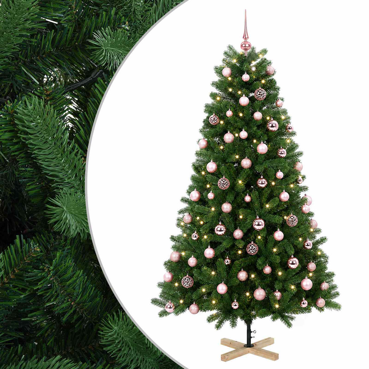 Umjetno božićno drvce s kuglicom 180 cm 300 LED lampica