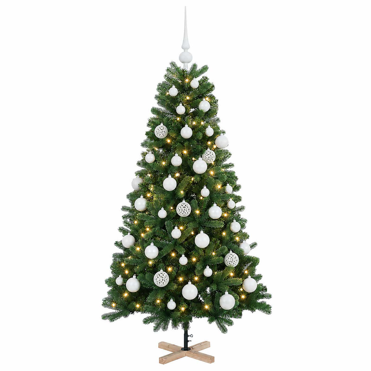 Umjetno božićno drvce s kuglicom 120 cm 150 LED lampica