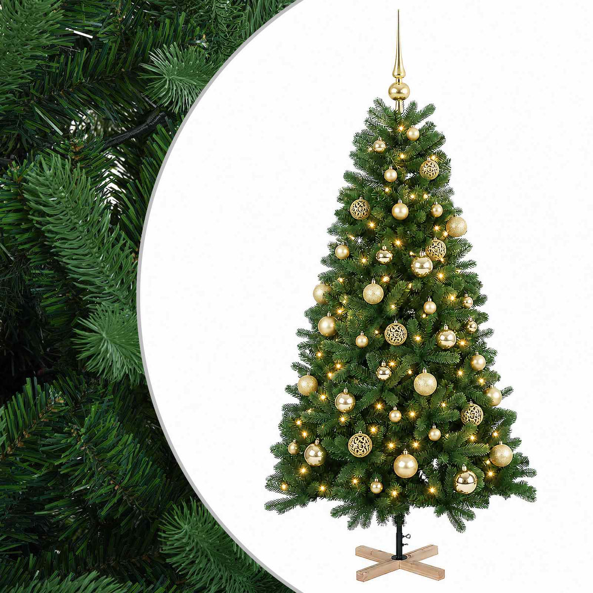 Umjetno božićno drvce s kuglicom 150 cm 150 LED lampica