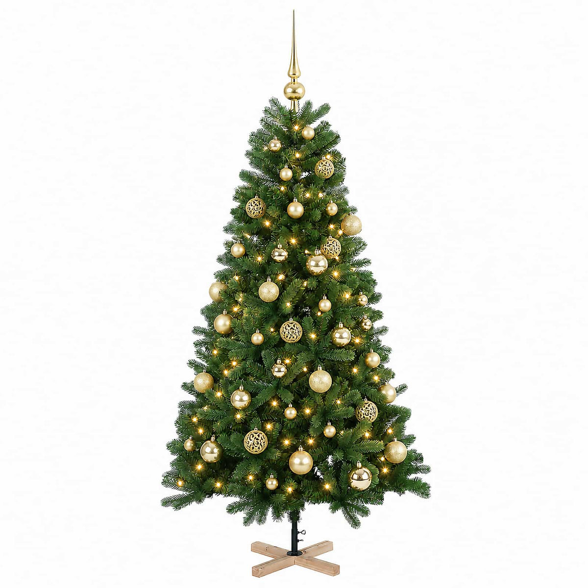 Umjetno božićno drvce s kuglicom 150 cm 150 LED lampica