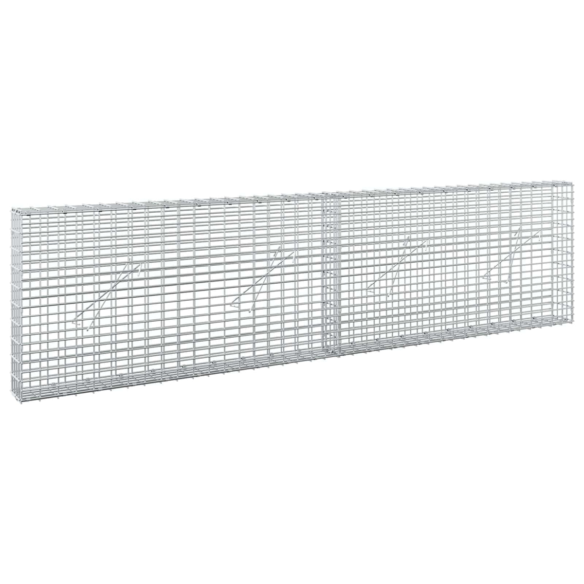 Gabion s žicom debljine 3,5 mm i mrežom 5x2,5 cm 200x10x50 cm