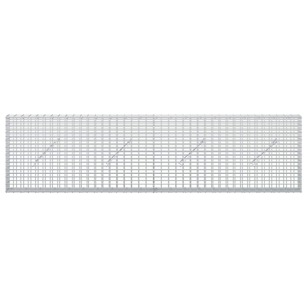 Gabion s žicom debljine 3,5 mm i mrežom 5x2,5 cm 200x10x50 cm