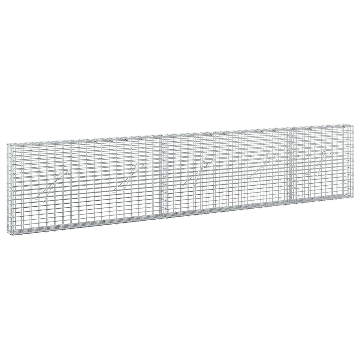 Gabion s žicom debljine 3,5 mm i mrežom 5x2,5 cm 250x10x50 cm