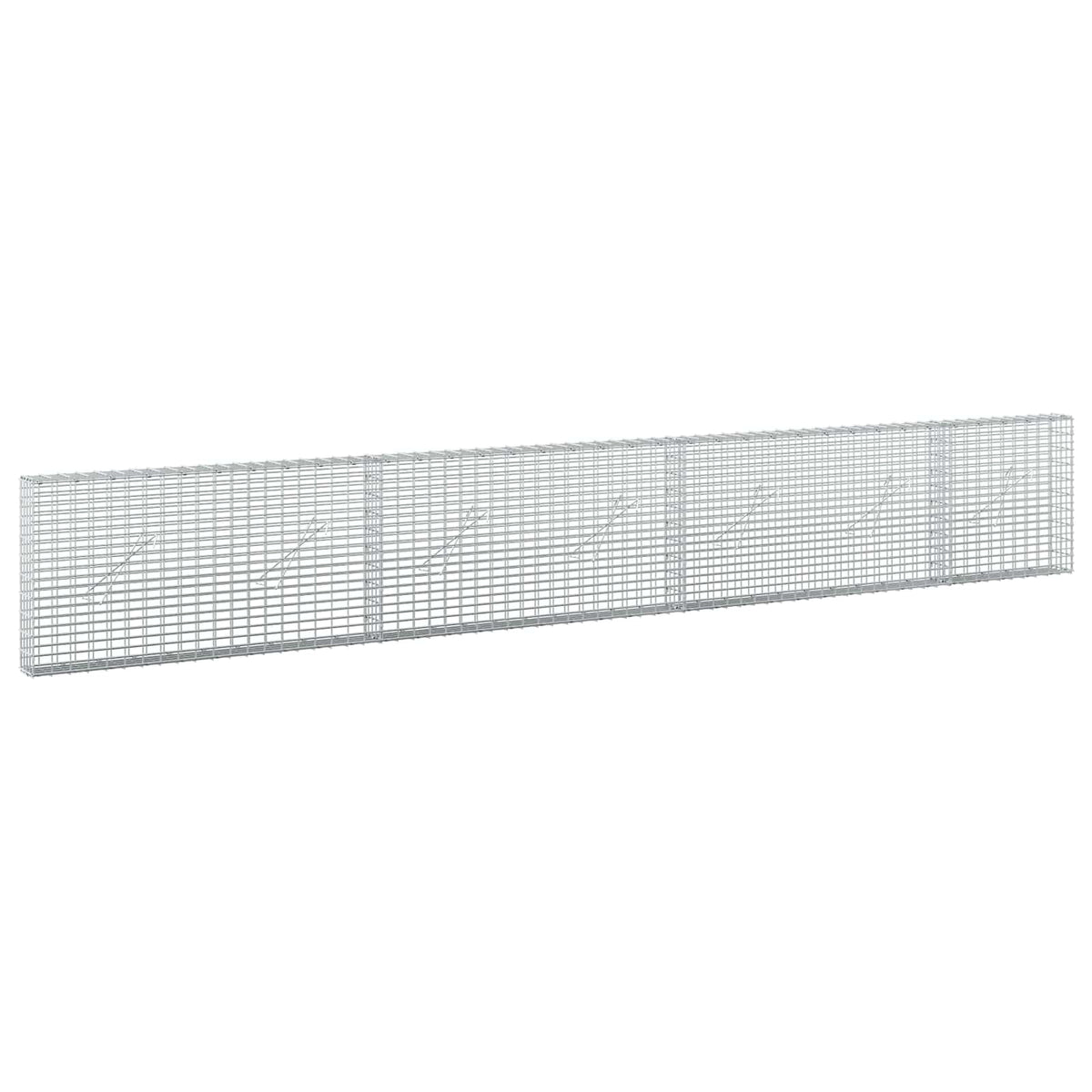 Gabion s žicom debljine 3,5 mm i mrežom 5x2,5 cm 350x10x50 cm