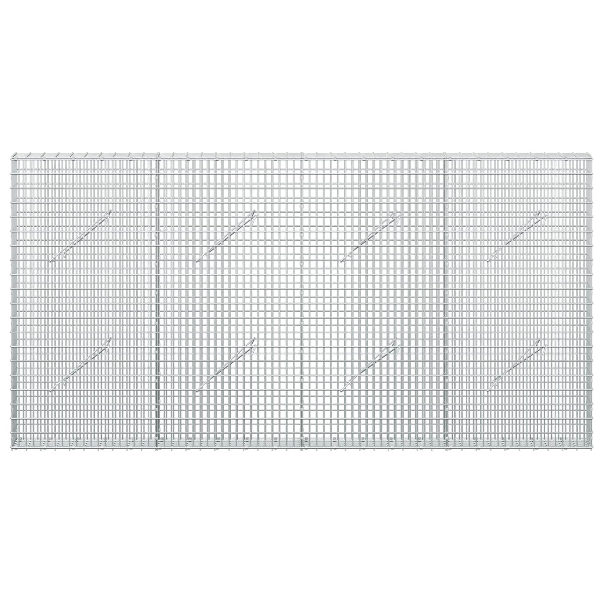 Gabion s žicom debljine 3,5 mm i mrežom 5x2,5 cm 200x10x100 cm