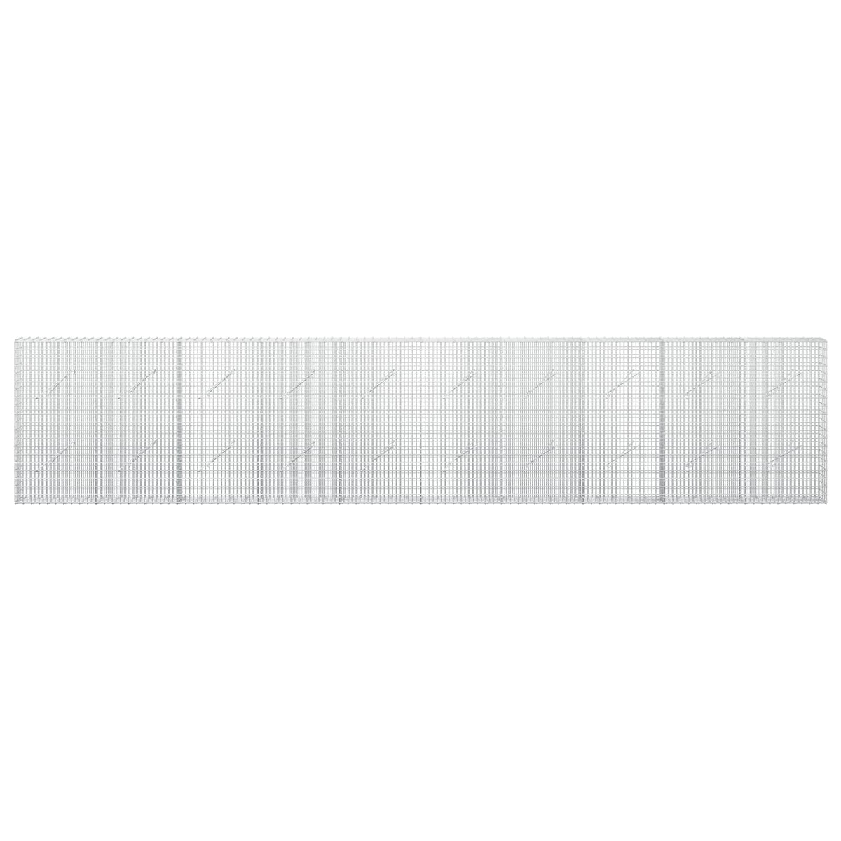 Gabion s žicom debljine 3,5 mm i mrežom 5x2,5 cm 500x10x100 cm