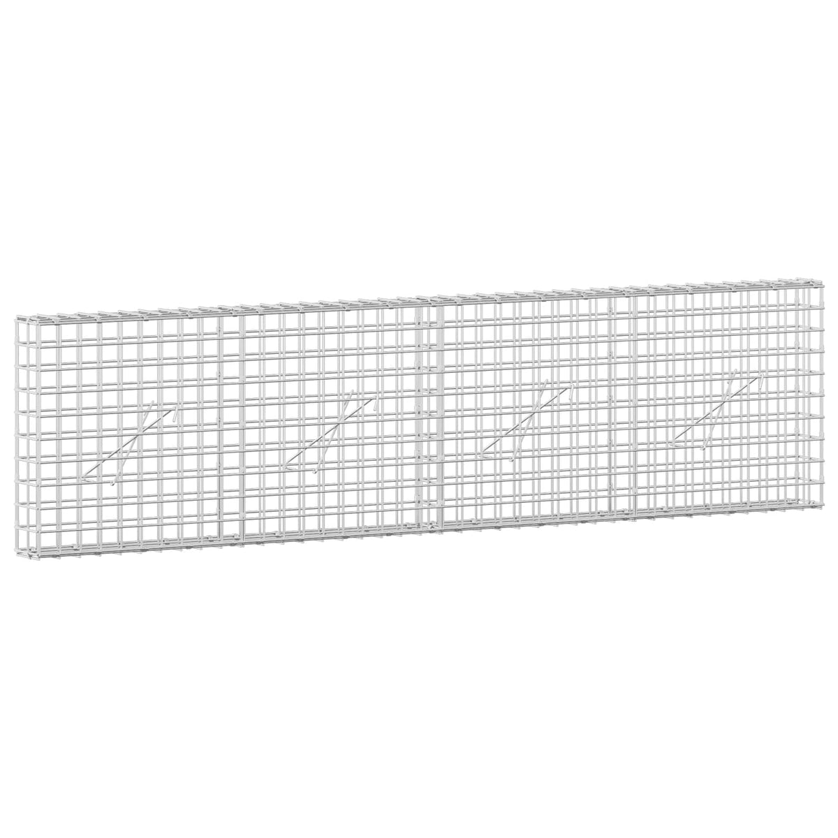 Gabion s žicom debljine 3,5 mm i mrežom 5x5 cm 200x10x50 cm