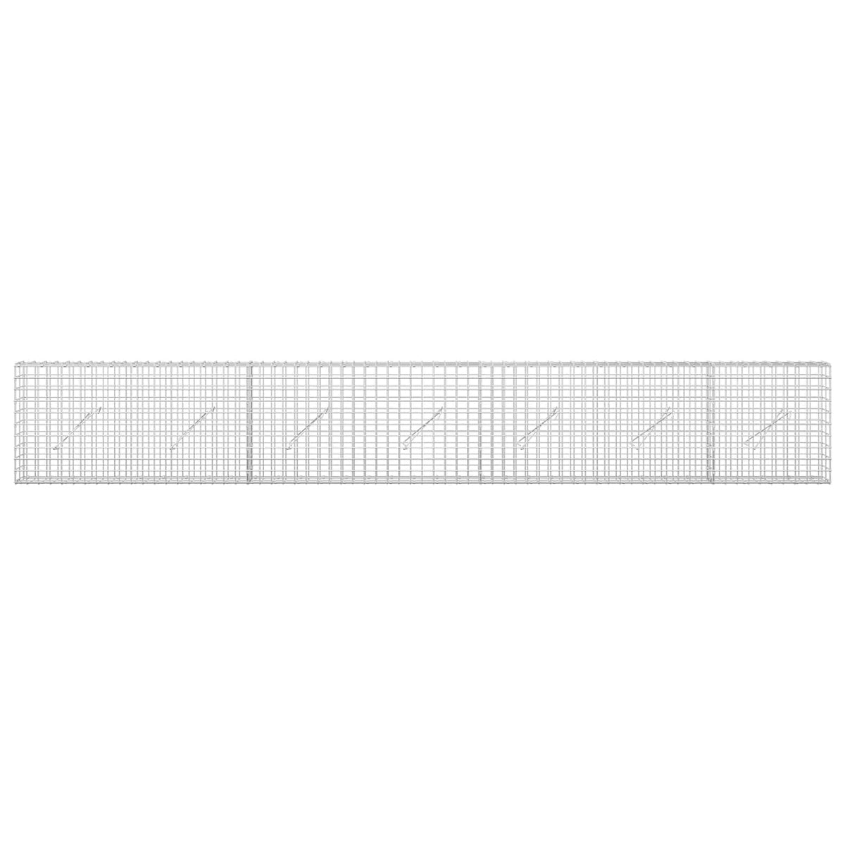 Gabion s žicom debljine 3,5 mm i mrežom 5x5 cm 350x10x50 cm