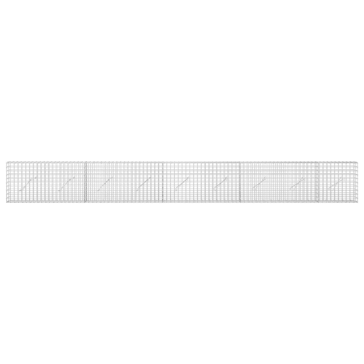 Gabion s žicom debljine 3,5 mm i mrežom 5x5 cm 450x10x50 cm