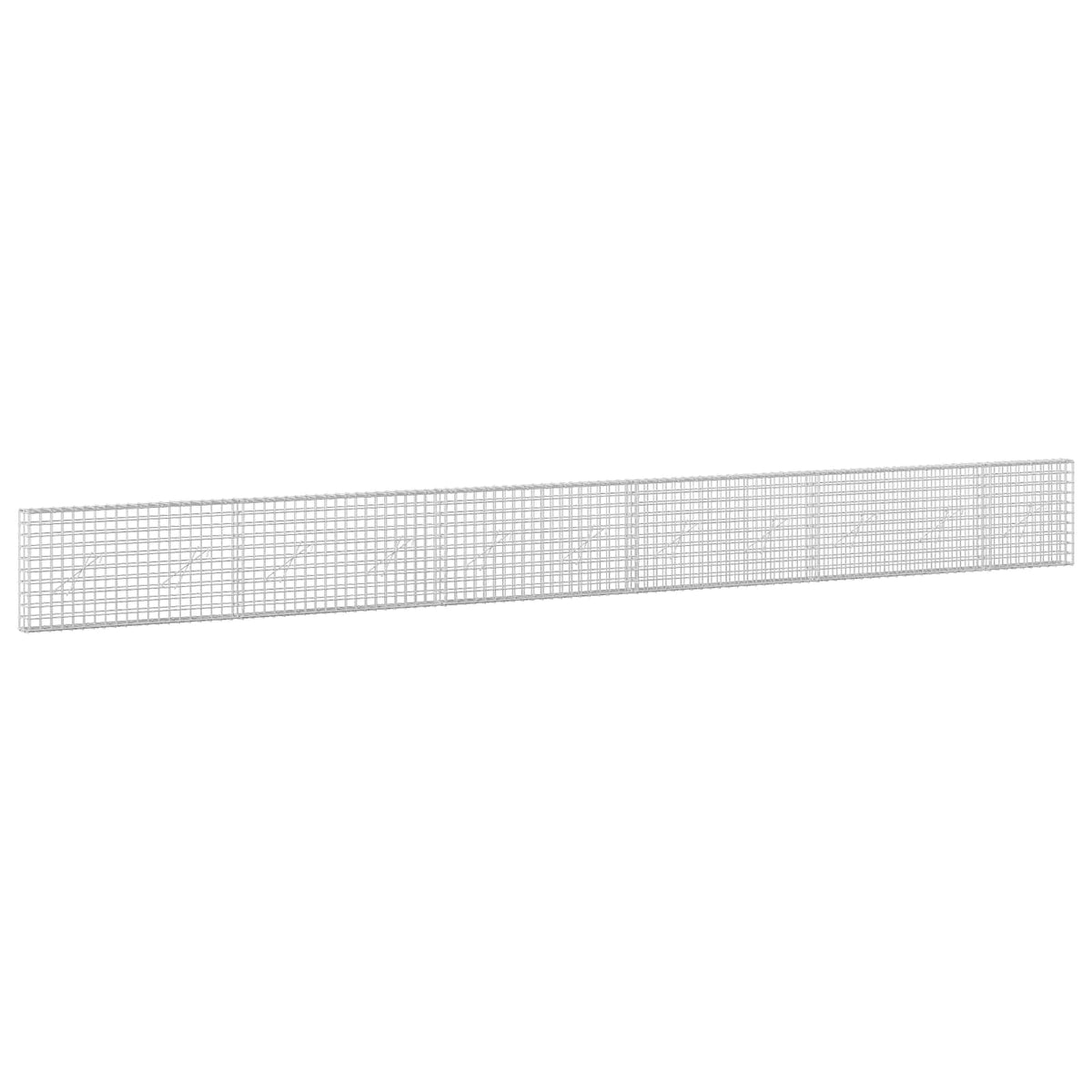 Gabion s žicom debljine 3,5 mm i mrežom 5x5 cm 550x10x50 cm