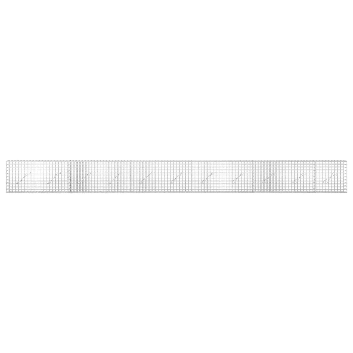 Gabion s žicom debljine 3,5 mm i mrežom 5x5 cm 550x10x50 cm