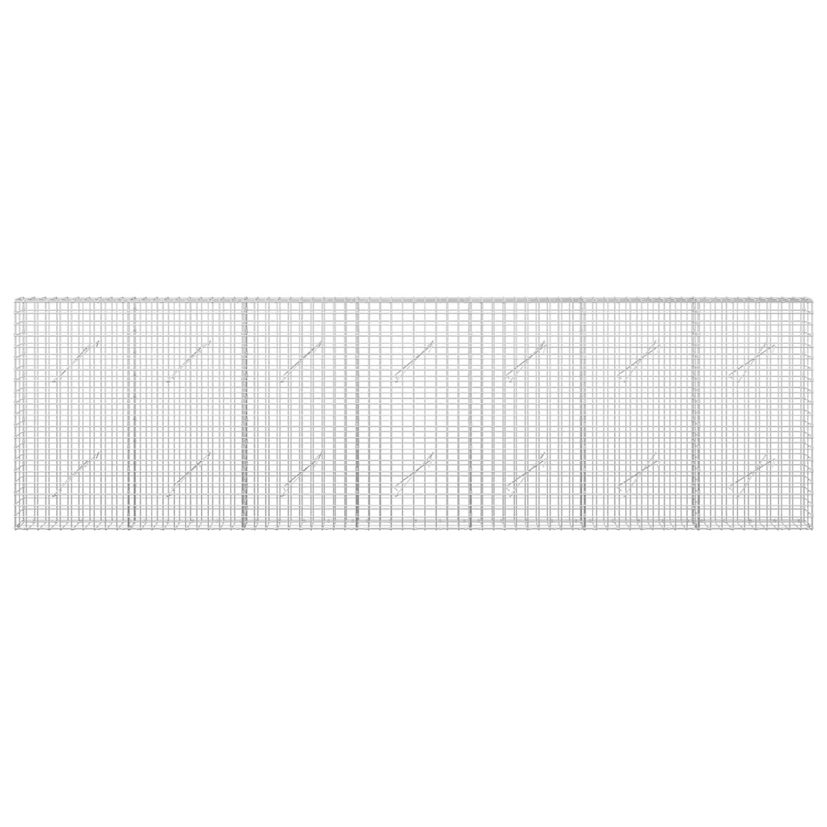 Gabion s žicom debljine 3,5 mm i mrežom 5x5 cm 350x10x100 cm