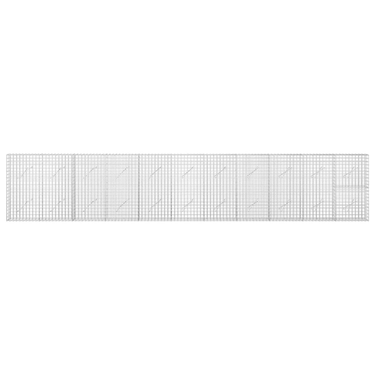 Gabion s žicom debljine 3,5 mm i mrežom 5x5 cm 550x10x100 cm