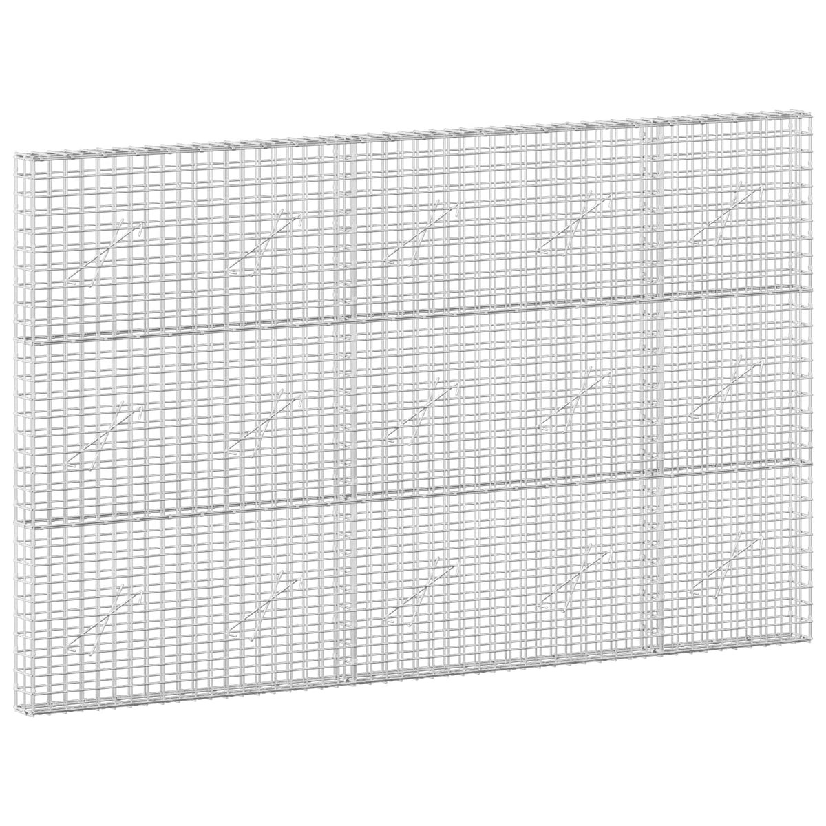 Gabion s žicom debljine 3,5 mm i mrežom 5x5 cm 250x10x150 cm