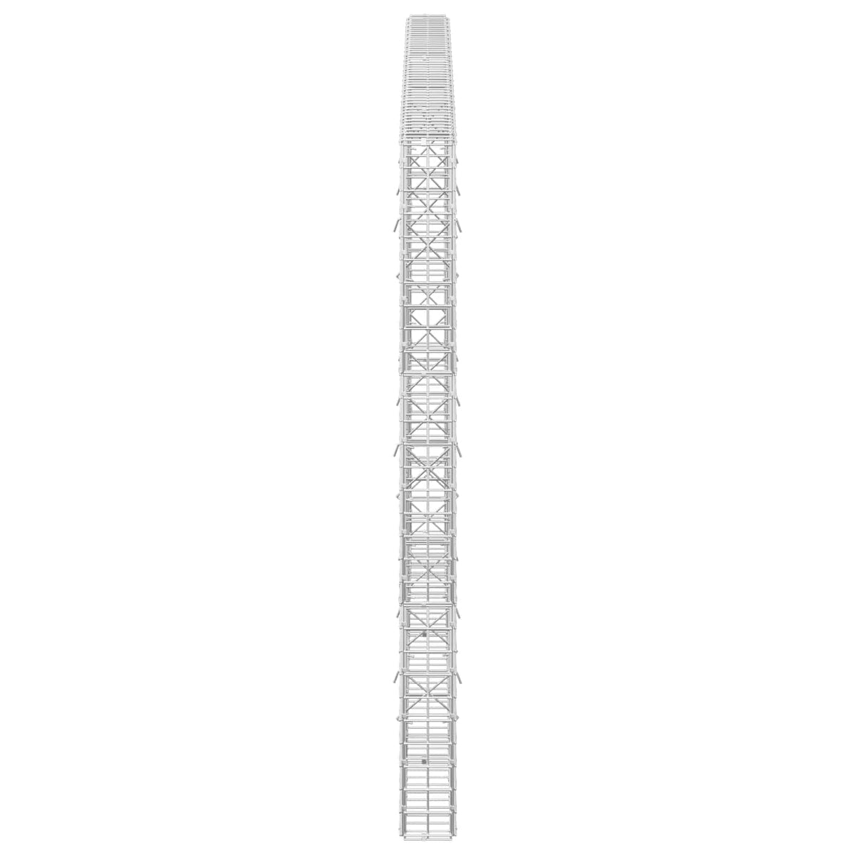 Gabion s žicom debljine 3,5 mm i mrežom 5x5 cm 250x10x150 cm