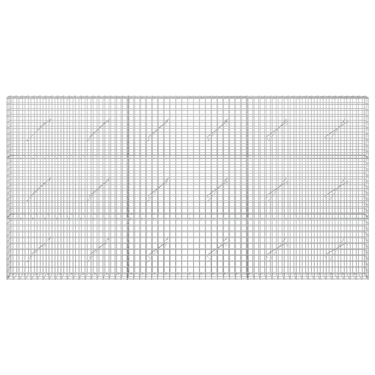 Gabion s žicom debljine 3,5 mm i mrežom 5x5 cm 300x10x150 cm