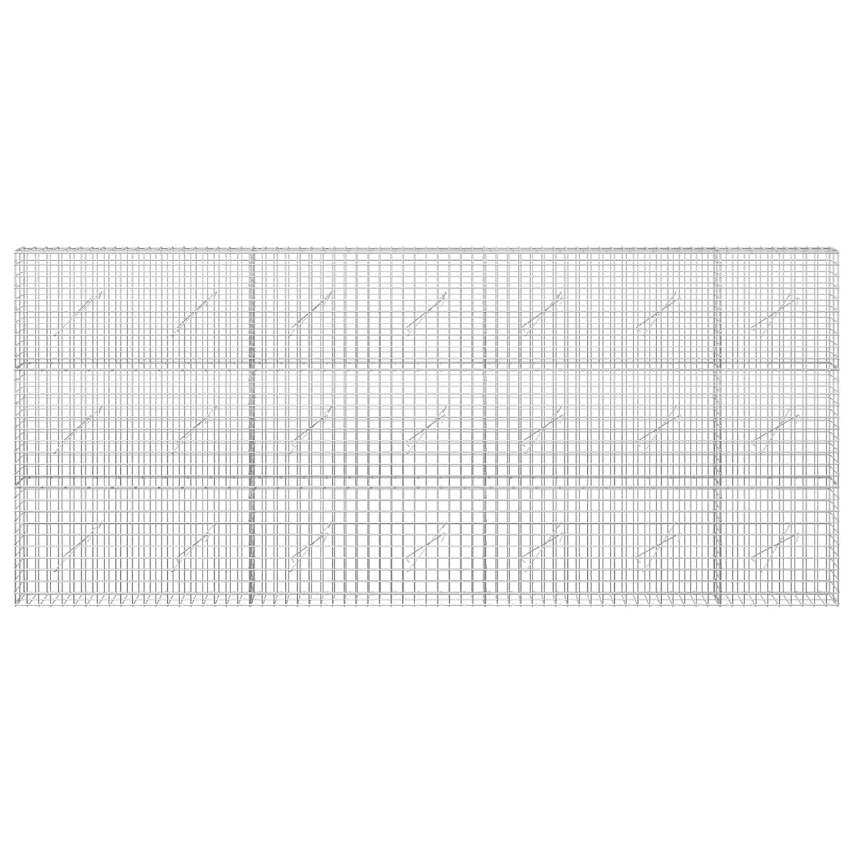 Gabion s žicom debljine 3,5 mm i mrežom 5x5 cm 350x10x150 cm