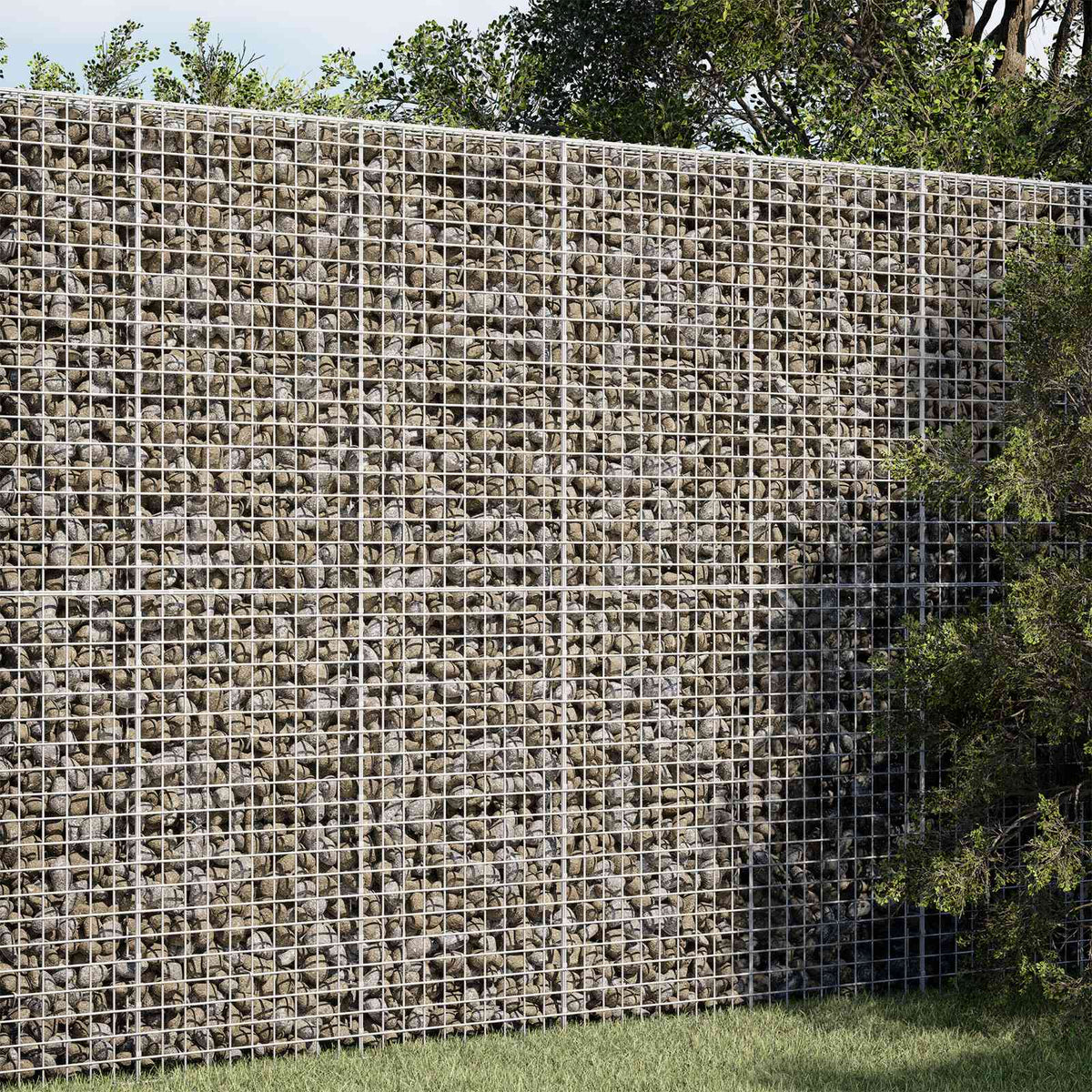Gabion s žicom debljine 3,5 mm i mrežom 5x5 cm 100x10x200 cm