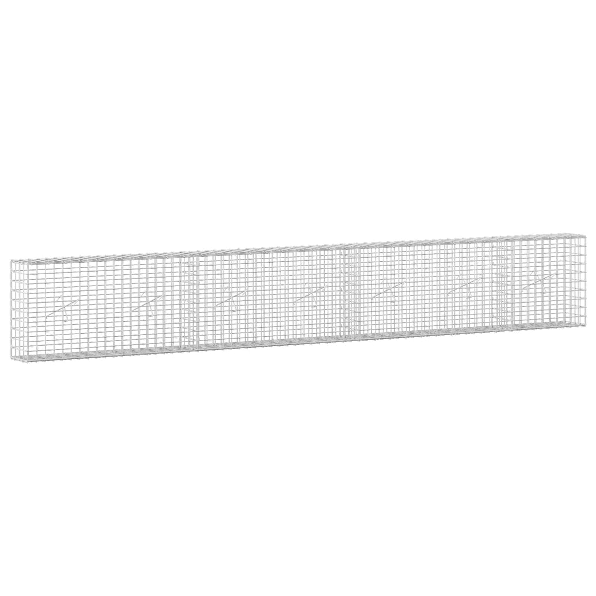 Gabion s žicom debljine 3,5 mm i mrežom 5x5 cm 350x20x50 cm