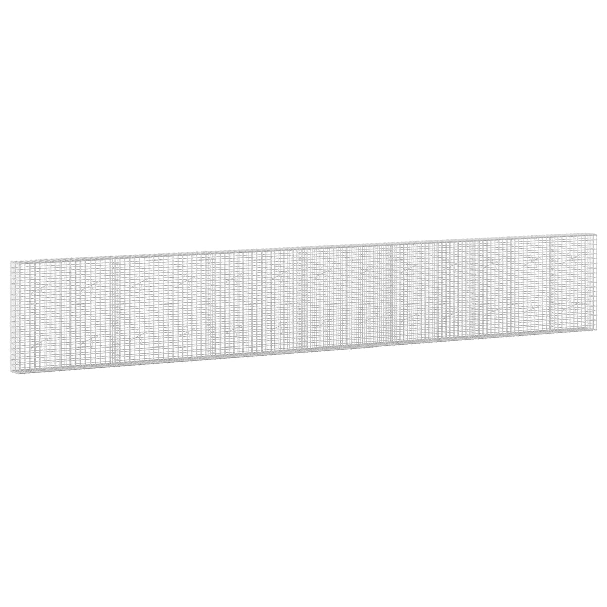 Gabion s žicom debljine 3,5 mm i mrežom 5x5 cm 650x20x100 cm