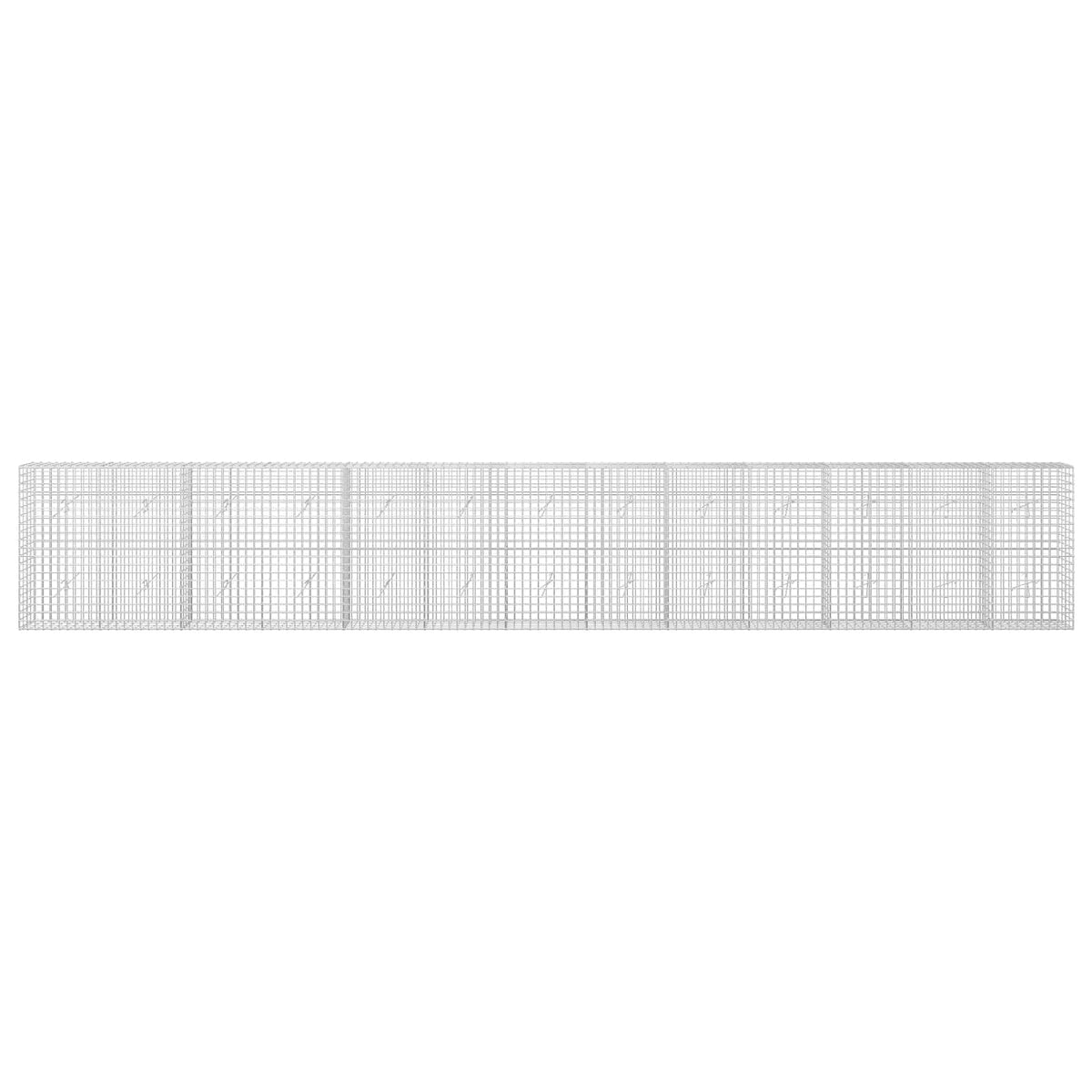Gabion s žicom debljine 3,5 mm i mrežom 5x5 cm 650x20x100 cm