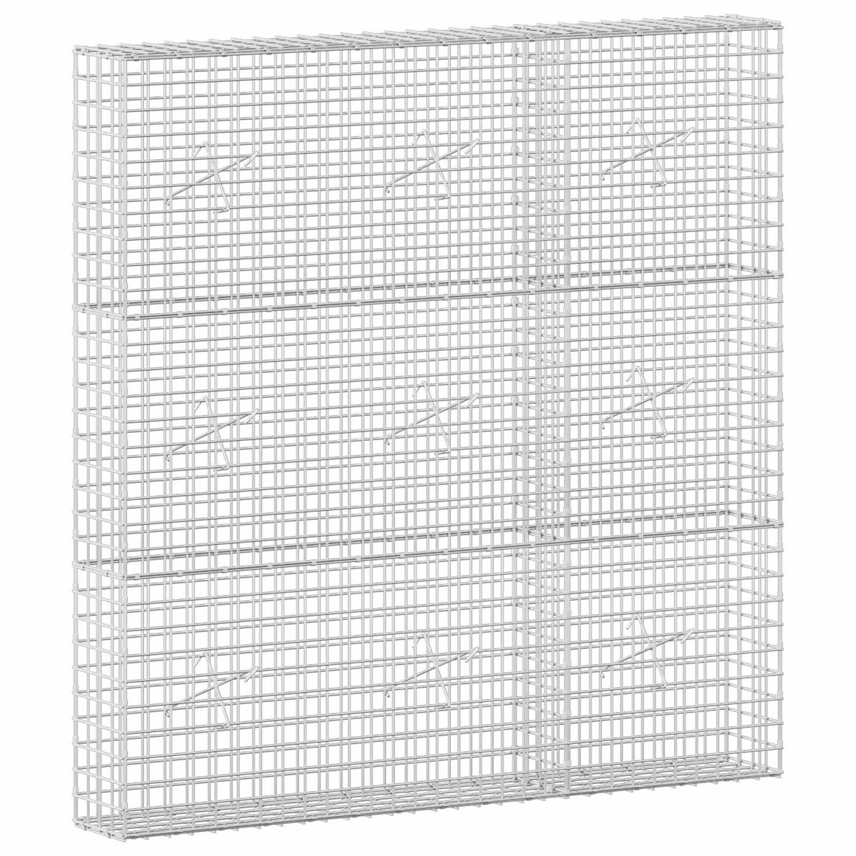 Gabion s žicom debljine 3,5 mm i mrežom 5x5 cm 150x20x150 cm