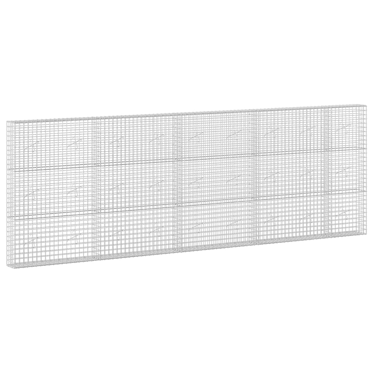 Gabion s žicom debljine 3,5 mm i mrežom 5x5 cm 450x20x150 cm