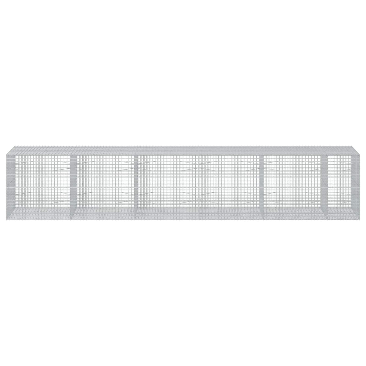 Gabion s žicom debljine 3,5 mm i mrežom 5x5 cm 550x100x100 cm