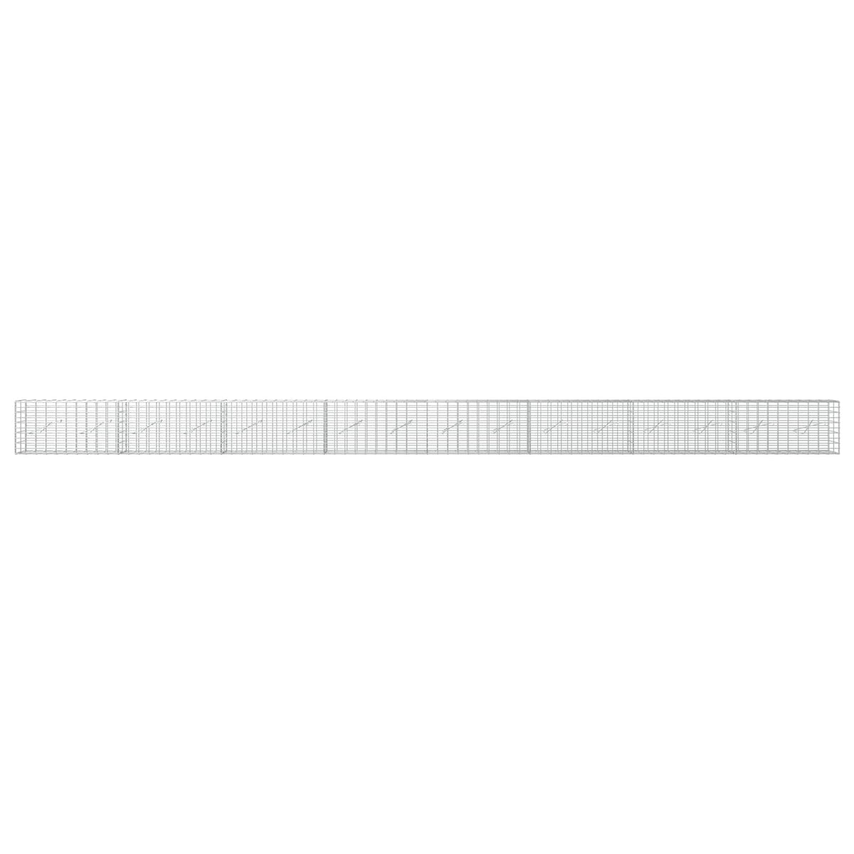 Gabion s žicom debljine 3,5 mm i mrežom 5x10 cm 800x10x50 cm